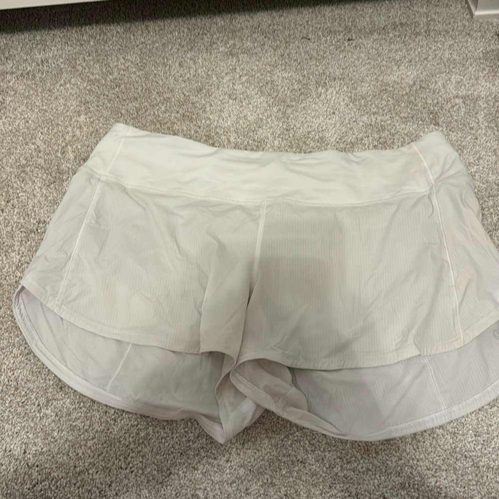 White speed up shorts